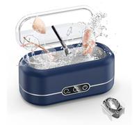 Pulitore ultrasonico 48KHz Pulitore ultrasonico Pulitore Occhiali Pulitore Ultrasuoni 350ml Pulitore ad Ultrasuoni Dotato di 2 modalità, Adatto per Gioielli, Occhiali, Orologi, Anelli (Blu)