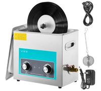 Pulitore Ultrasonico Per Vinili 6L, 40kHz Macchina A Rotazione Automatica Per 4 LP, Timer E Temperatura Digitali, Ripristino Qualità Audio