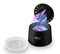 Pulitore Ultrasuoni， 48000Hz Pulitore Gioielli Ultrasuoni， Lampada UV Lavatrice Ultrasuoni per Apparecchio Denti Protesi Dentali Retainer Anelli Collane (nero)