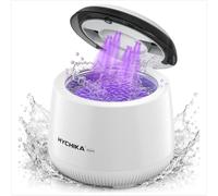 Pulitore Ultrasuoni Apparecchio Denti con UV-C,Impermeabile,48kHz Cleon Pod con Timer,4 Modalità,200mL,Ideale per la Pulizia di Protesi,Allineatori,Paradenti e Bite Notturni,Bianco.