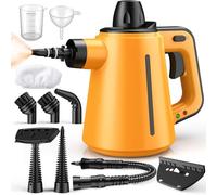 Pulitore Vapore Casa, Pulitore a Vapore portatile per Tutto con 10 Accessori, 3,5 bar Vapore Pressione per la Rimozione di Sporco e Grasso, 1050 W Steamer la Pulizia di Pavimenti Divani