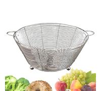 Pulitore, Vaschetta per il lavaggio | Cestello da cucina in acciaio | multiuso per insalata, cetrioli e | Filtro per il risciacquo e lo scarico efficiente