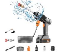 Pulitrice A Pressione Per Auto - Pulitore per Terrazzi - Idropulitrice Portatile Senza Fili 21 Volt con Ugello per Pavimentazione e Auto