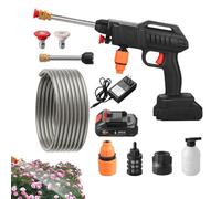 Pulitrice a Pressione Portatile Senza Fili - Pulitore Per Veicoli Ad Alta Potenza - Idropulitrice Ricaricabile Per Il Lavaggio 'Auto Con Tubo Da 5 Metri - Per Auto, Giardino, Piante, Patio, Cortile