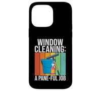 Pulizia di finestre a Pane Ful Job divertente Window Cleaner Custodia per iPhone 14 Pro Max