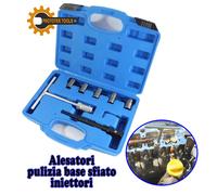 PULIZIA INIETTORE CHE SFIATA kit con 5 frese per la base dell'iniettore VIDEO GU