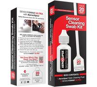 Kit di tamponi per la pulizia del sensore, soluzione per la pulizia ottica Aeroclipse non infiammabile (15 ml) + tampone sensore tipo 1 Ultra da 20 mm (confezione da 6), per sensori APS-H CMOS e CCD,