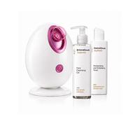 InnovaGoods - Confezione sauna facciale elettrica, gel detergente viso Rice Joypure 200 ml e tonico viso idratante esfoliante Rice Joyfresh 150 ml
