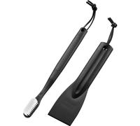 Weber Set di Pulizia per Bruciatori & Camere Grill, per Una Pulizia Semplice di Tutte Le Parrillas, Contiene Raschietto/Spatola e Mini Spazzola, Lavabile in Lavastoviglie - Nero (6202)