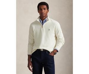 Pull a mezza zip a coste Estate Beige XL Tinta unita