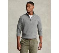 Pull a mezza zip in lana Grigio XL Tinta unita