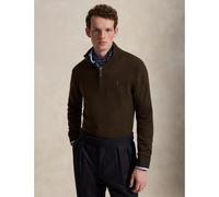 Pull a mezza zip in lana Marrone XL Tinta unita