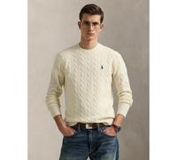 Pull a treccia in lana e cachemire Beige XL Tinta unita