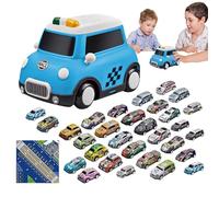 Pull Back Car Toys, Small Race Car Playset, Friction Powered Vehicles, Alloy Educational Toys, Interactive Toddler Games, 6-Pack Colorful Cars for Party Favors, Classroom Rewards