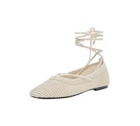 Pull&Bear Ballerina con cinturino écru, Taglia 36