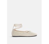 Pull&Bear - Ballerine basse all'uncinetto écru-Bianco 38