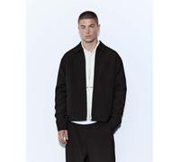 Pull&Bear basic giacca con zip nera-Nero XL