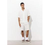 Pull&Bear - Bermuda corti in felpa bianchi-Bianco XS