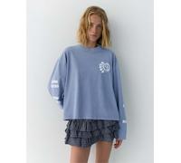 Pull&Bear - Blink 182 - T-shirt blu sbiadito L