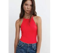 Pull&Bear - Body allacciato al collo rosso con spalline sottili XS