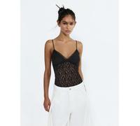 Pull&Bear - Body con spalline sottili in pizzo nero S