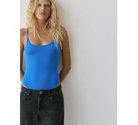 Pull&Bear - Body in poliammide blu profondo con spalline sottili XS