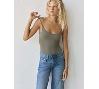 Pull&Bear - Body in poliammide verde con spalline sottili-Multicolore XS