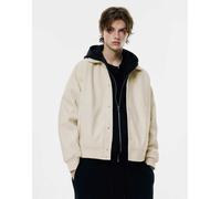 Pull&Bear - Bomber bianco sporco effetto feltro M