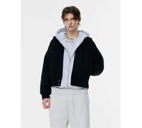 Pull&Bear - Bomber nero effetto feltro 2XL
