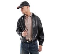 Pull&Bear - Bomber nero in pelle sintetica M