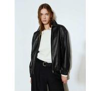 Pull&Bear - Bomber nero in pelle sintetica S