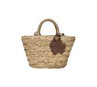 Pull&Bear - Borsa shopping beige in paglia con tracolla rimovibile-Neutro One Size