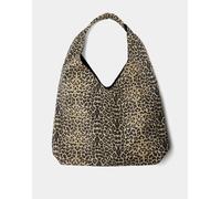 Pull&Bear - Borsa shopping in tela con stampa leopardata-Multicolore M