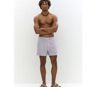 Pull&Bear - Boxer aderenti da bagno in tessuto seersucker lilla a righe-Viola S