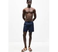 Pull&Bear - Boxer aderenti da bagno navy testurizzati-Blu navy M