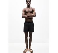 Pull&Bear - Boxer aderenti da bagno neri testurizzati-Nero M