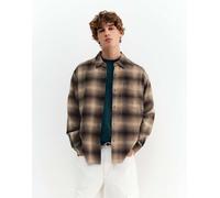 Pull&Bear - Camicia a maniche lunghe marrone a quadri S