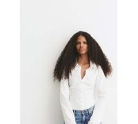 Pull&Bear - Camicia aderente bianca con pieghe-Bianco XL