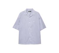 Pull&Bear Camicia blu / bianco Uomo Pull&Bear M blu / bianco