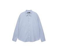 Pull&Bear Camicia blu chiaro / nero / bianco Uomo Pull&Bear XL blu chiaro / nero / bianco