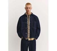 Pull&Bear - Camicia di jeans blu navy con tasche S
