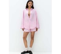Pull&Bear - Camicia rosa a righe con polsini ampi L