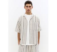 Pull&Bear - Camicia rustica a righe-Multicolore XS