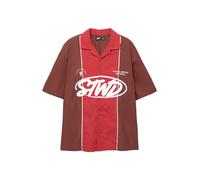 Pull&Bear Camicia 'STWD' rosso / rosso scuro / bianco Uomo Pull&Bear M rosso / rosso scuro / bianco