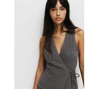 Pull&Bear - Canotta effetto stropicciato grigio mélange a portafoglio S