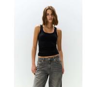 Pull&Bear - Canotta nera a coste-Nero XL