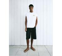 Pull&Bear - Canotta squadrata bianca con grafica-Bianco L