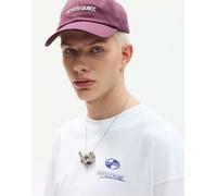 Pull&Bear - Cappellino lilla con stampa "Never Quiet"-Viola M