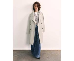 Pull&Bear cappotto doppiopetto color sabbia-Neutro S
