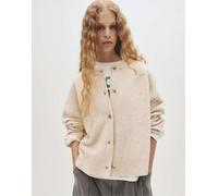 Pull&Bear - Cardigan color sabbia con maniche raglan e bottoni-Neutro M